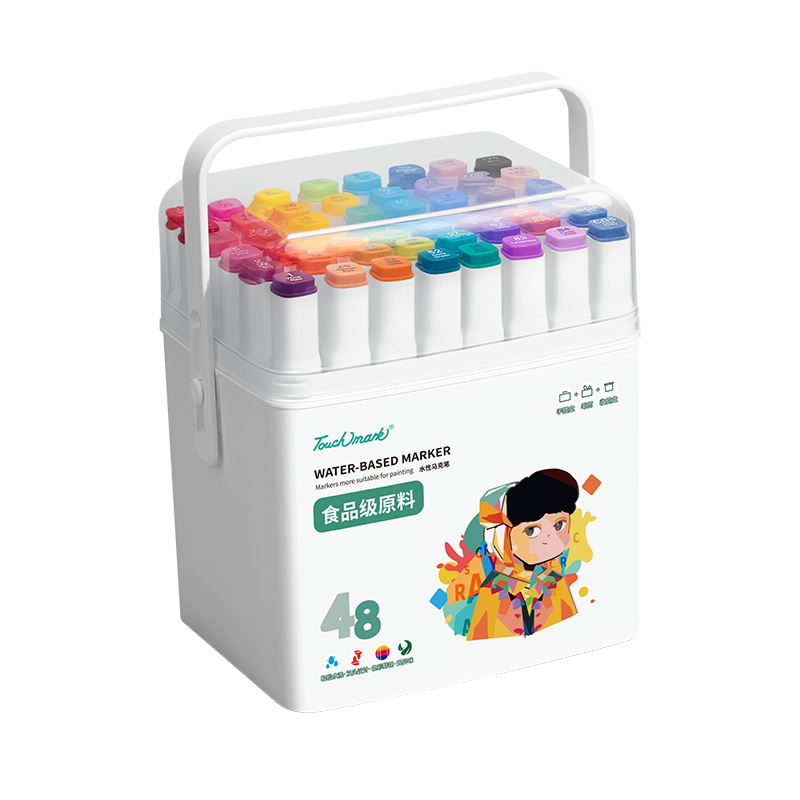 【超級爆款】touchmark食品級馬克筆48色雙頭可水洗兒童水彩筆文具畫筆學(xué)生繪畫美術(shù)專用送兒童開學(xué)禮物套裝