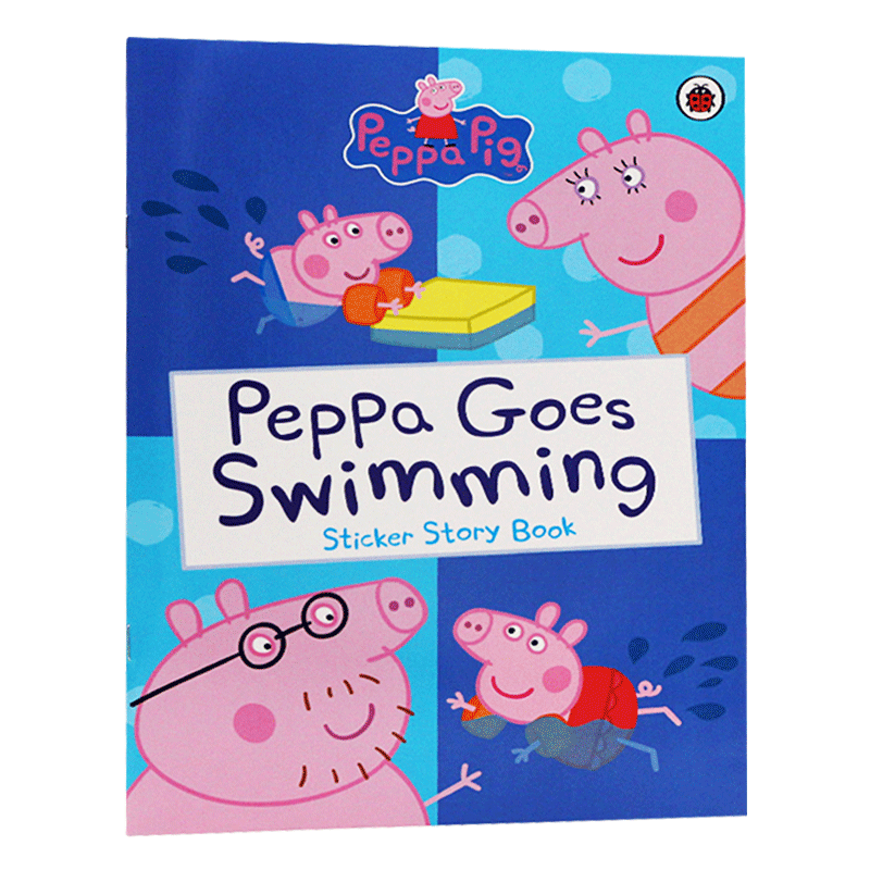 佩奇去游泳 peppa pig goes swimming 粉红猪小妹 小猪佩奇活动贴纸书