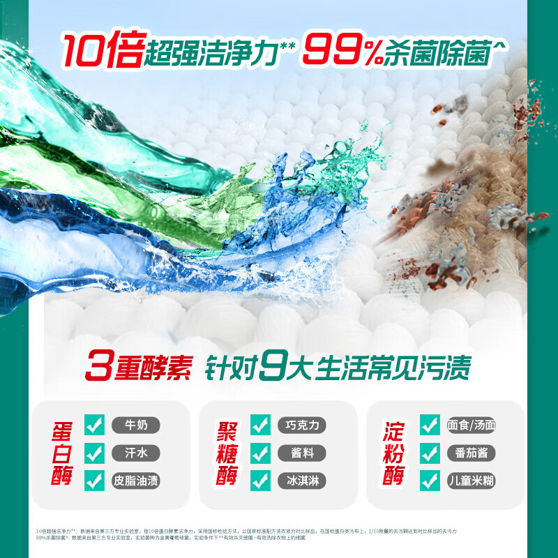 碧浪洗衣凝珠7天除菌持久留香温和清洁去污家庭 宿舍专用凝珠洗衣珠 新升级 三腔凝珠 82颗