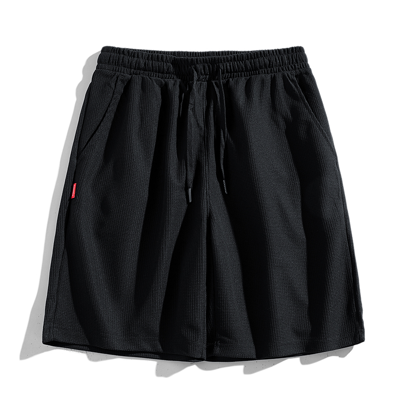 盖世男儿休闲短裤男夏季新款五分裤舒适透气休闲裤 男DK002黑色 2XL(约135-150斤)
