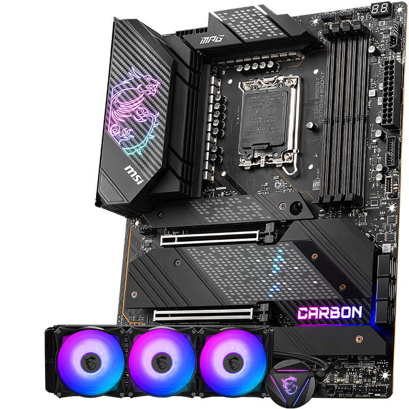 微星寒冰360R一体式水冷 +微星MPG Z690 CARBON WIFI主板 水冷主板套装