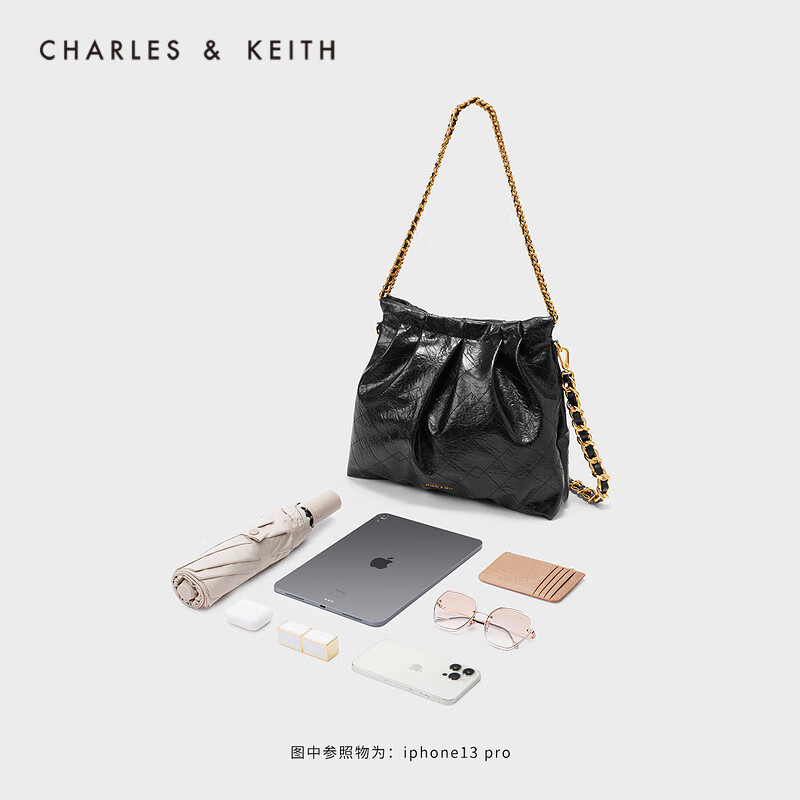 CHARLES&KEITH单肩包CHARLES＆KEITH22冬新品CK2-40671449子母链条大容量软托特包女包Black黑色值得买吗？老司机揭秘评测如何？