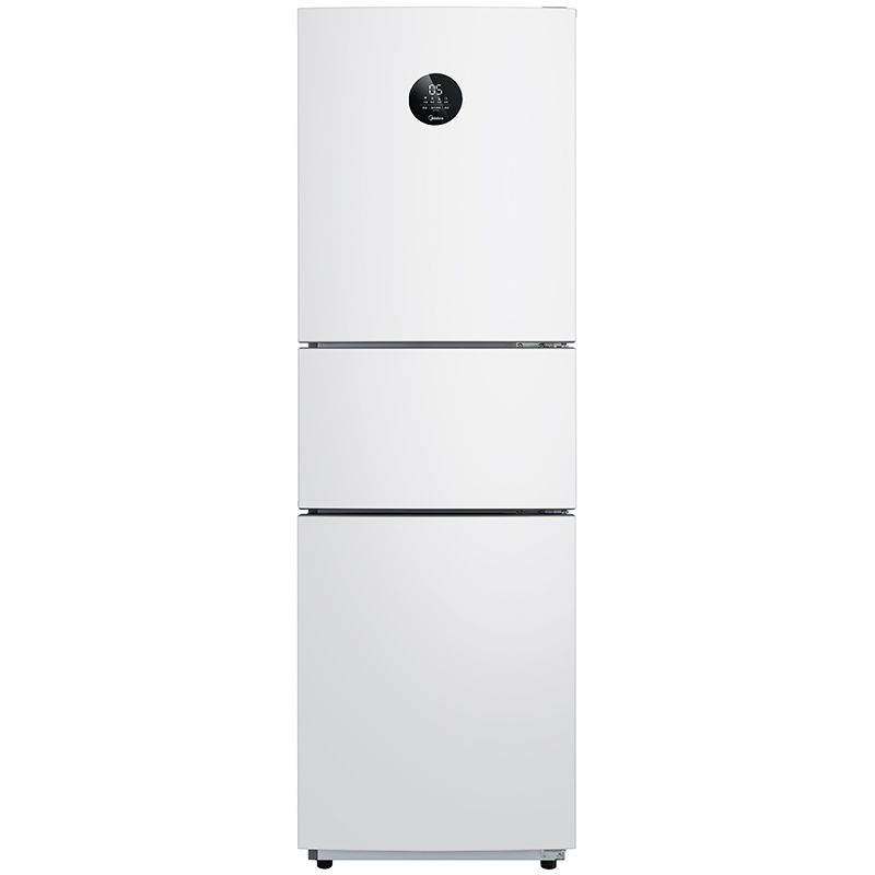 美的(midea)230升变频一级能效三门家用冰箱风冷无霜小冰箱节能低噪