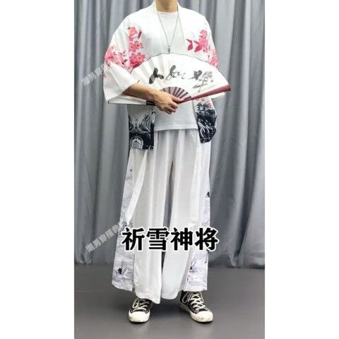 奕津武侠风国风汉服男四神将道袍祈雪奔雷御风中国风元素汉服外套古装