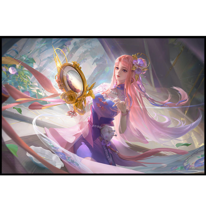 数字油画diy王者荣耀  荣耀原画定制数字油画diy油彩画手工填充填色