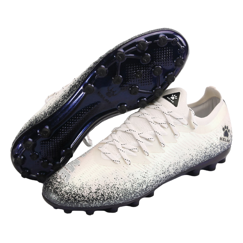 KELME/卡爾美2022年新款MG足球鞋男透氣短釘球鞋學(xué)生青少年比賽訓(xùn)練鞋 白黑 43