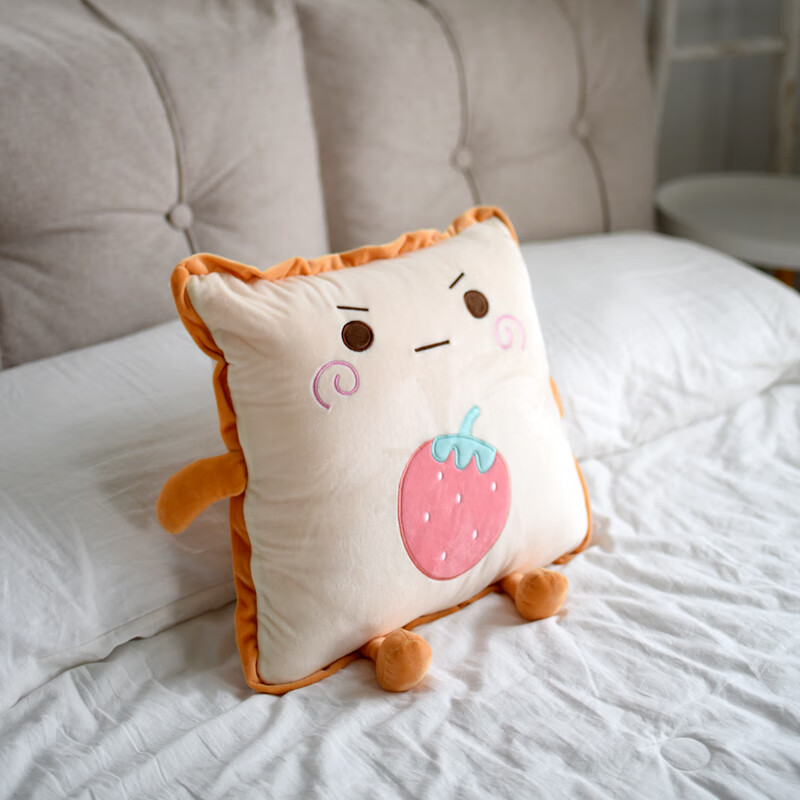 辉客映上吐司面包抱枕被子两用办公室午睡枕头车载毯子二合一车用折叠