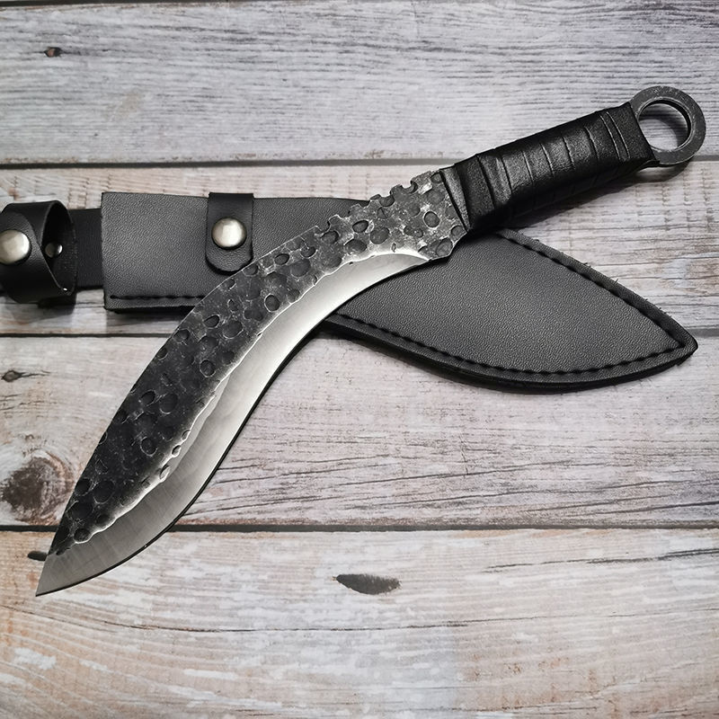 尼泊尔大号军弯刀野外生存军刀多功能小刀户外刀锋利长【12月13日发完