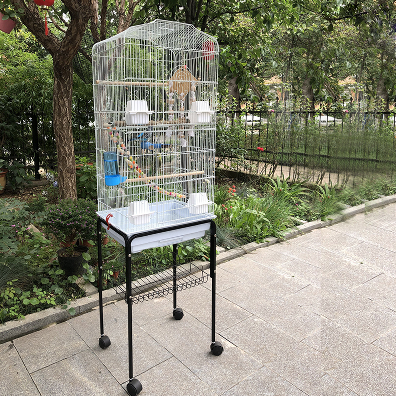 蒂乐森  新大鸟笼八哥鹩哥玄风虎皮鹦鹉鸟笼大号豪华别墅铁艺鸟笼繁殖