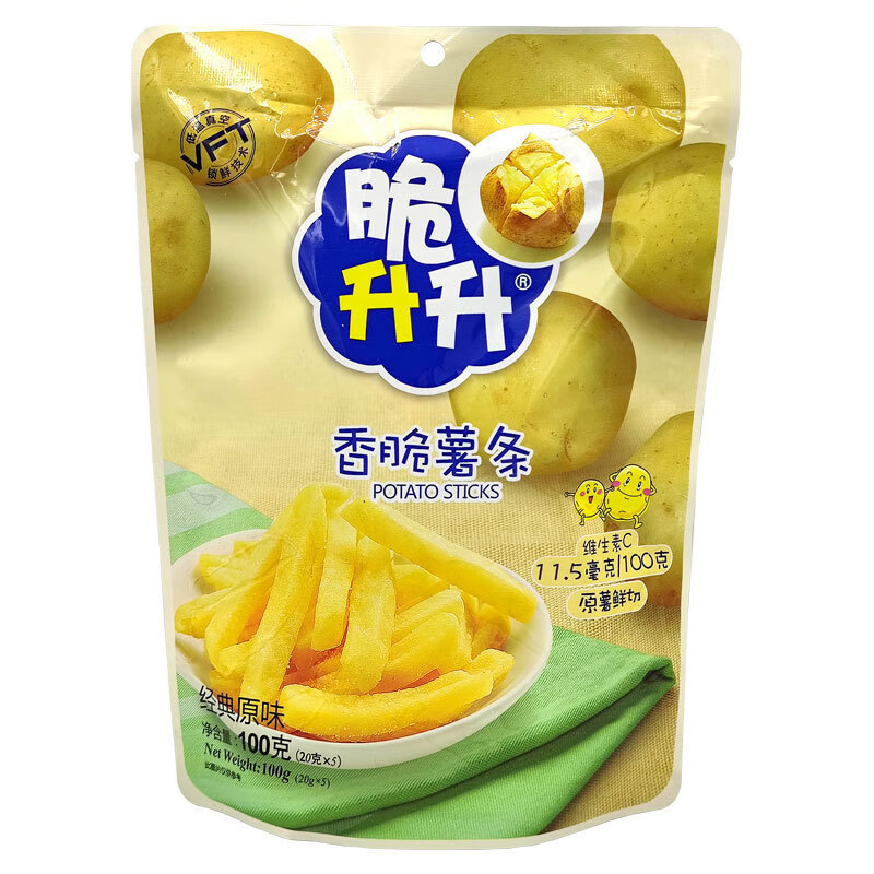 clcey薯条小吃 小膨化解馋小零食100g 原味