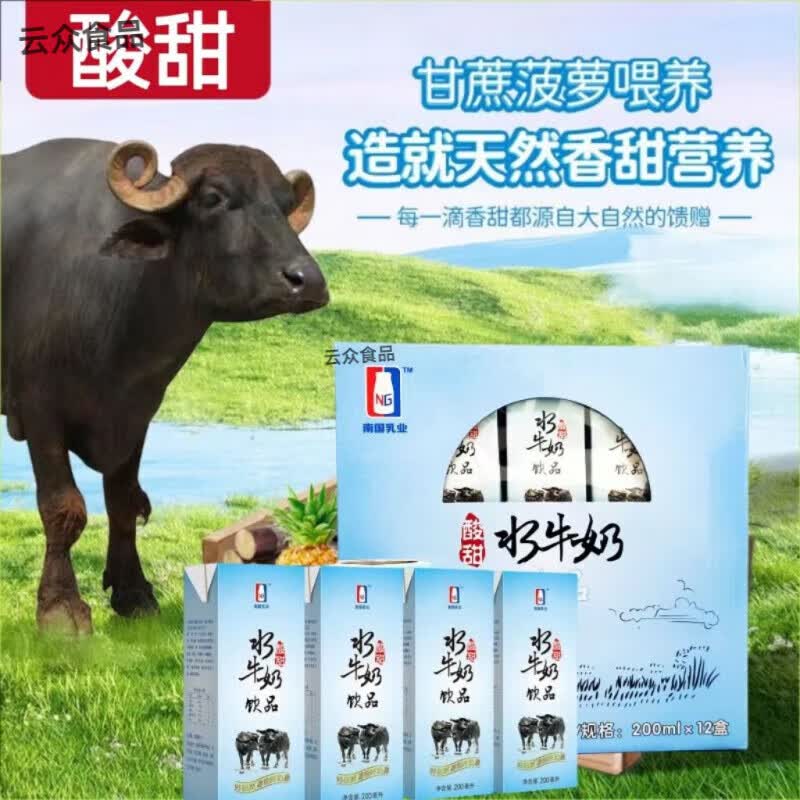 可钦整箱酸甜南国乳业水牛奶常温水牛酸奶早餐奶新鲜广西合浦厂家直发