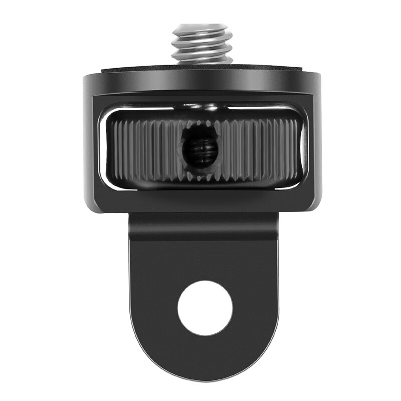 飞超 运动相机转接头二卡头转1/4相机配件适用GoPro13大疆Osmo360/Insta360等相机兔笼三脚架自拍杆等 黑色两卡头KF45181-A1