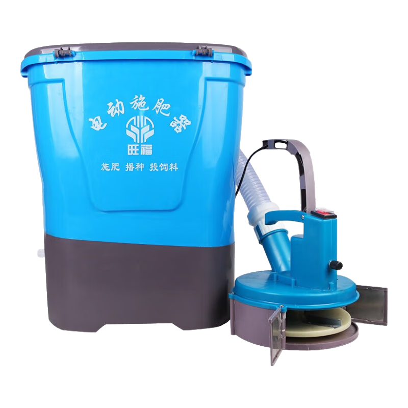 旺福新款農(nóng)用背負(fù)式電動施肥器農(nóng)用撒化肥全自動灑肥機(jī)施肥神器投料機(jī) 加長把圓頭款(配鋰電16A電瓶)