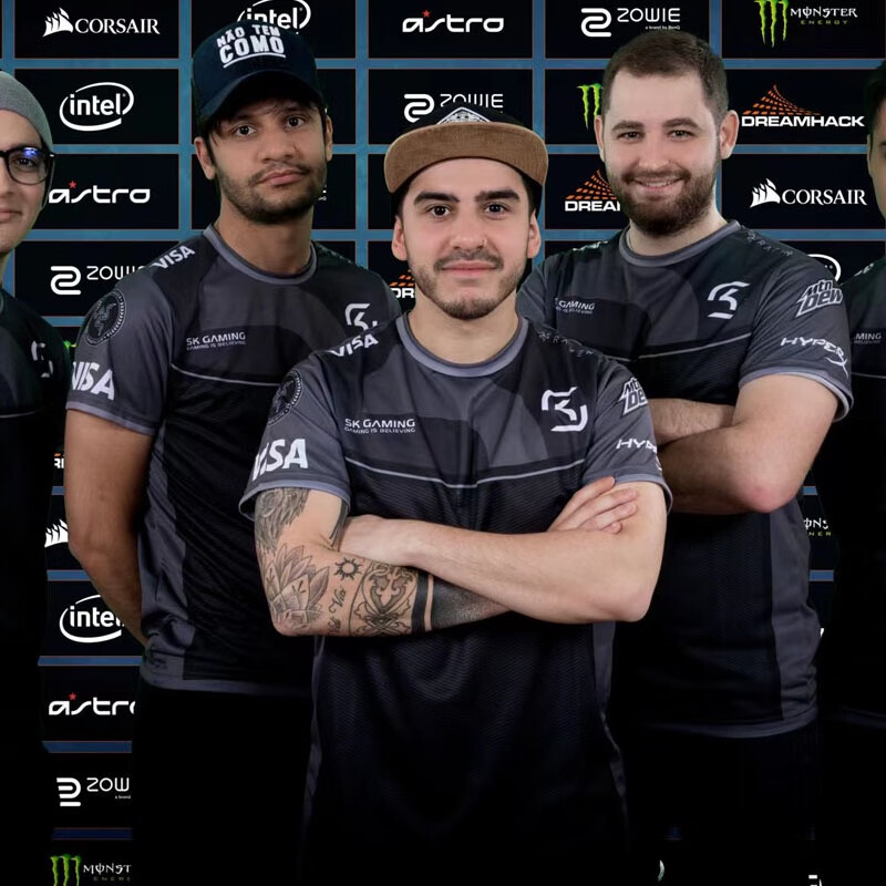 2023新款sk战队雷蛇电竞游戏csgo反恐电子竞技俱乐部定制队服t恤 深