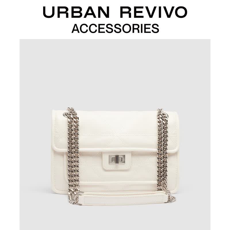 URBAN REVIVO2023夏季女士时尚百搭腋下斜挎流浪包UAWB32125 米白属于什么档次？