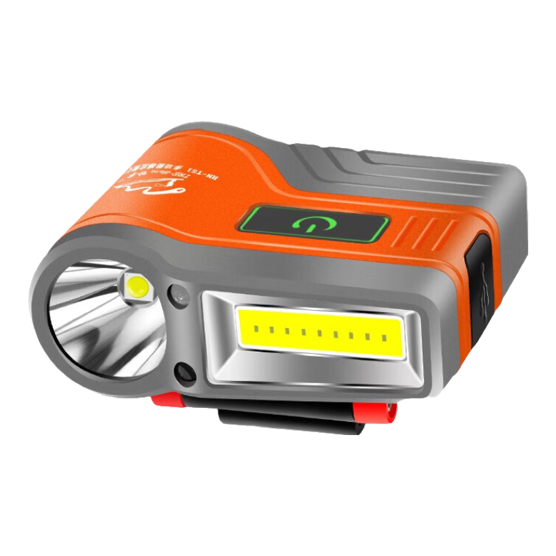 哈拿夜釣頭燈釣魚專用感應(yīng)帽夾燈強(qiáng)光充電超亮大容量頭戴式夾帽上餌燈 T51橙色感應(yīng)頭燈【夾帽版】