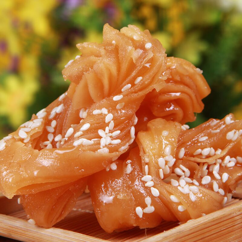 十里馋蜜三刀老式油果子蜜麻条蜜翻花山东传统糕点心芝麻条老人甜食