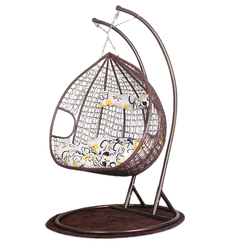 吊兰摇椅吊篮藤椅单人吊椅室内懒人吊篮家用吊兰摇椅阳台秋千摇篮椅双人掉椅子 单人白色细藤+扶手+脚踏+壕礼包