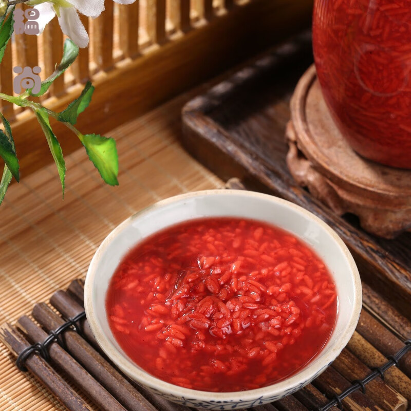 乐佳萱红曲酒酿农家自酿食用红曲酒糟醪糟红曲米酒甜米酒甜糯小包 500