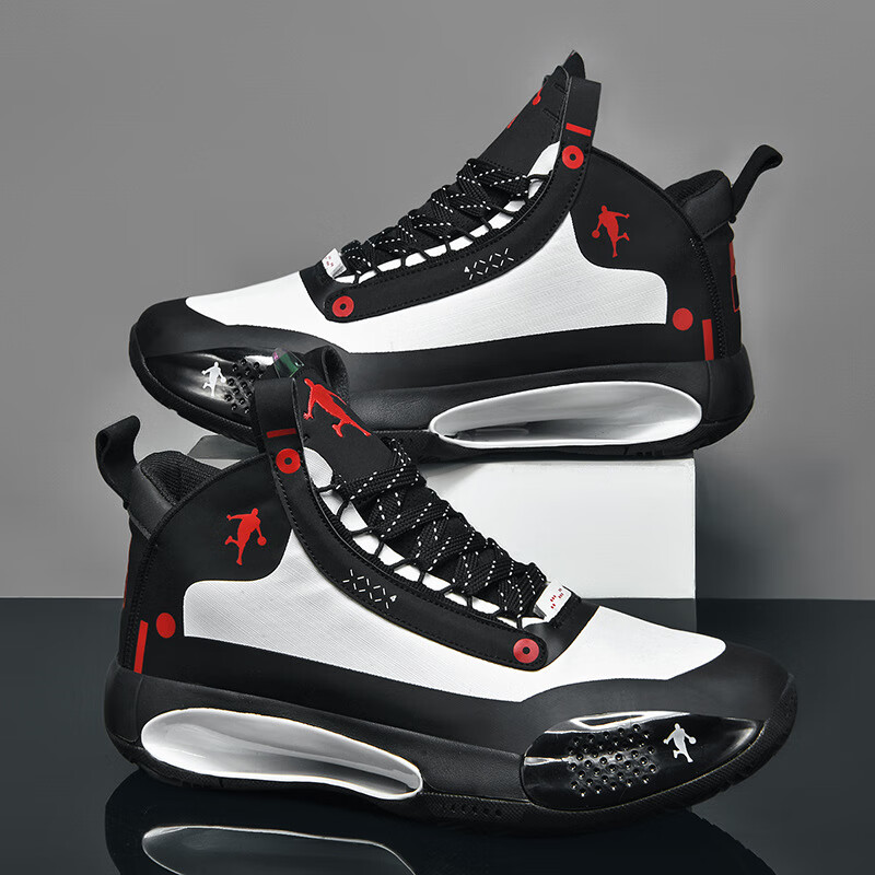 aj34篮球鞋男高帮中帮学生气垫运动训