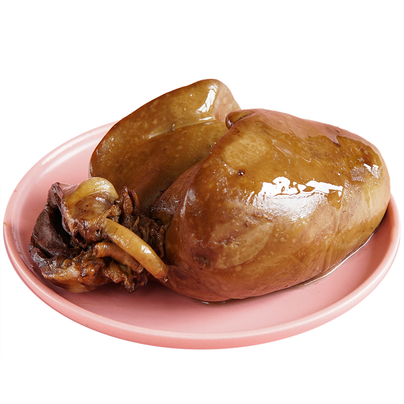 虎钢馋精致潮菜潮汕特产狮头鹅卤鹅肝更大更粉嫩蒸煮袋真空送蘸料 大