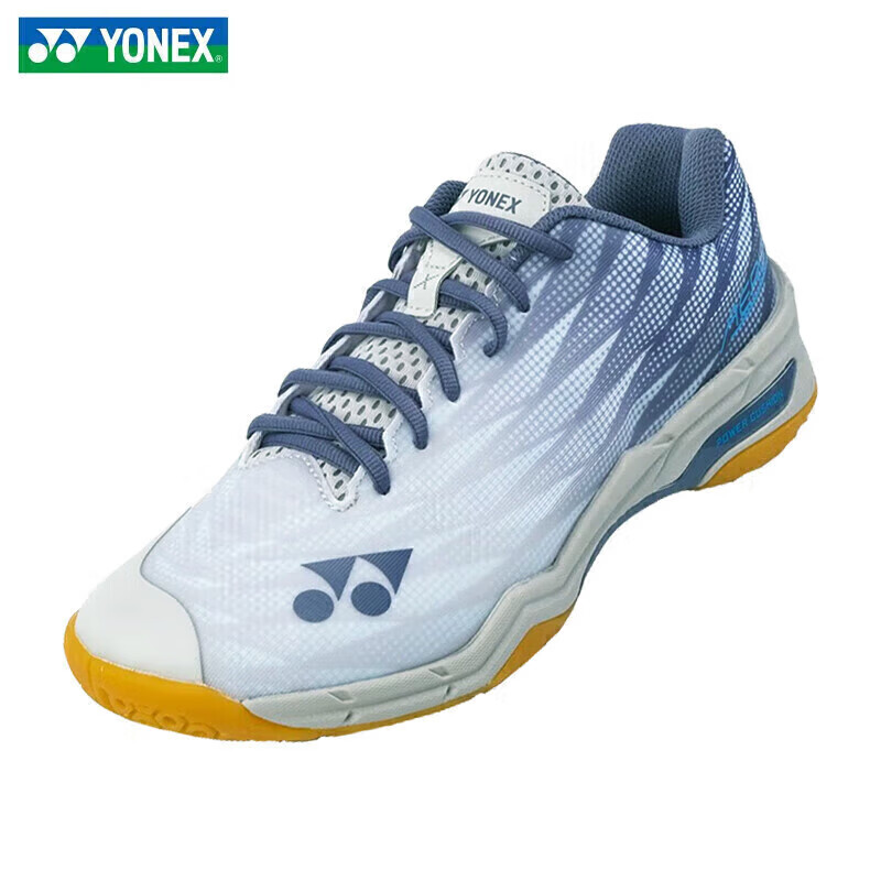 YONEX尤尼克斯羽毛球鞋轻量型动力垫比赛训练男女SHBAX2EX蓝灰43码