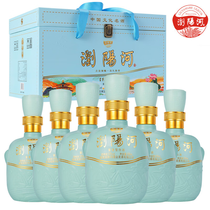 浏阳河酒窖龄国潮53度酱香型纯粮固态法白酒礼盒装礼赠佳品 53度 500mL 6瓶 礼盒装