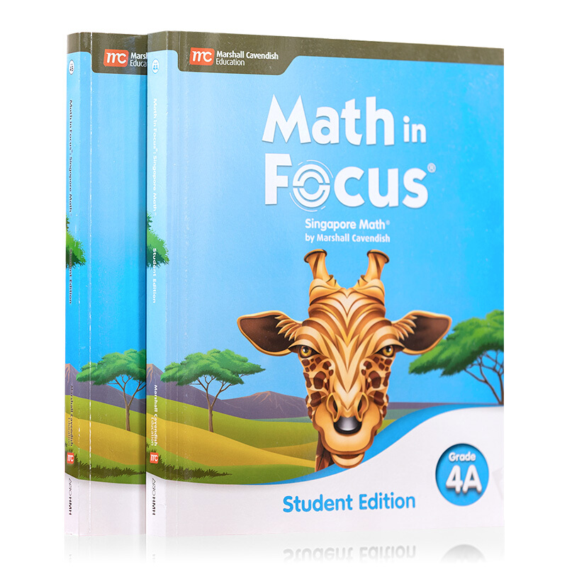 【中图原版】美版新加坡数学 K级别 MATH IN FOCUS 4A-4B 2册 新加坡MC教育出版集团