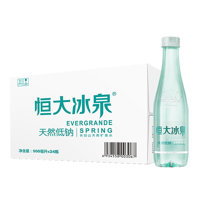 ���ڲ�����EVERGRANDE SPRING/����Ȫ ��Ȼ ��Ȫˮ ��������װ 500ml 24ƿ 211.2Ԫ��5��(��42.24Ԫ/��)