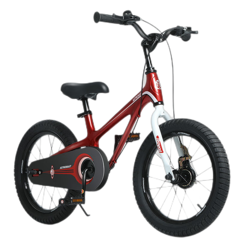 优贝（RoyalBaby）儿童自行车男女镁合金超轻单车 月亮系列3-9岁 宇航员 红色 18英寸带脚撑