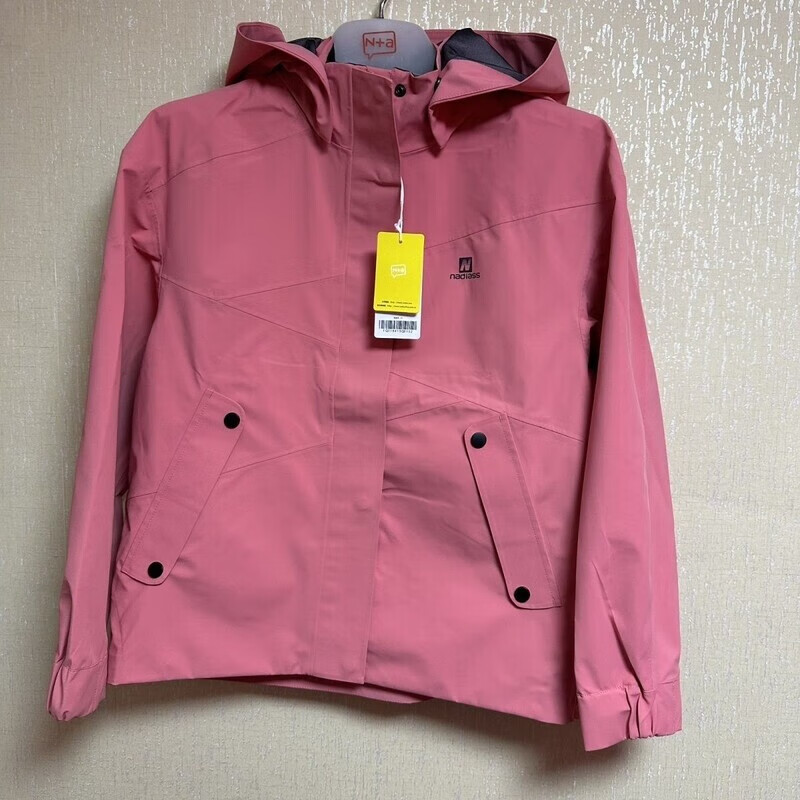 天颛纳迪亚男款冲锋衣秋季上新男女同款风衣连帽外套fq31981 粉 s155