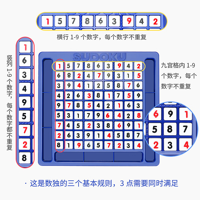 河兔数独阶梯训练小学7-10岁九宫格数独训练棋盘数学游戏棋思维桌游