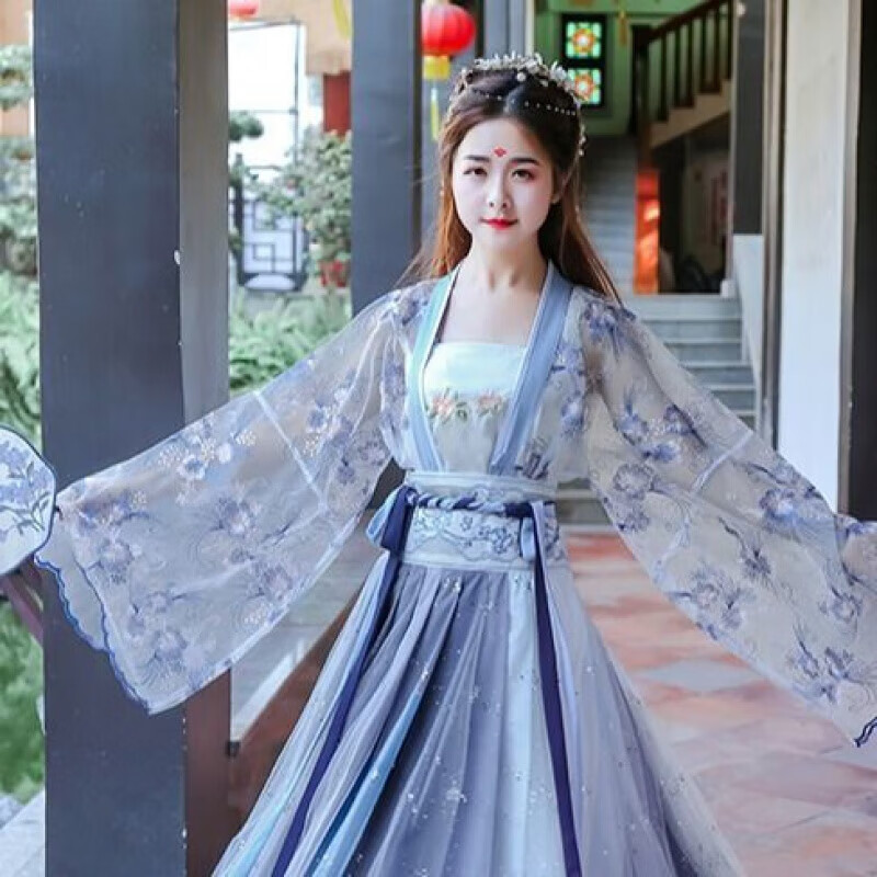 cozok古装汉服汉服女中国风古装超仙古风汉元素学生仙女齐腰襦裙套装