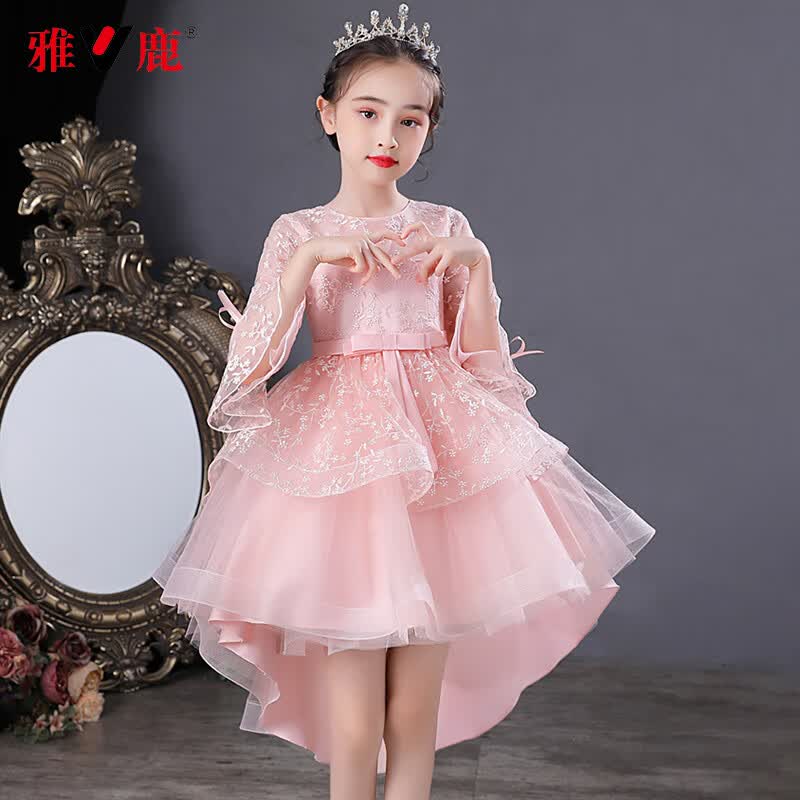 雅鹿女童公主裙儿童蓬蓬裙花童走秀礼服裙钢琴表演服DF43 粉色 150 使用感如何?