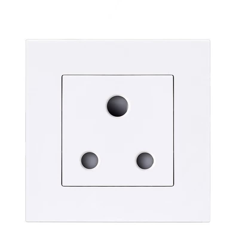 杉贝(sanber)bs英式英标15a三脚大圆头插座面板三孔电源开关16a 插座