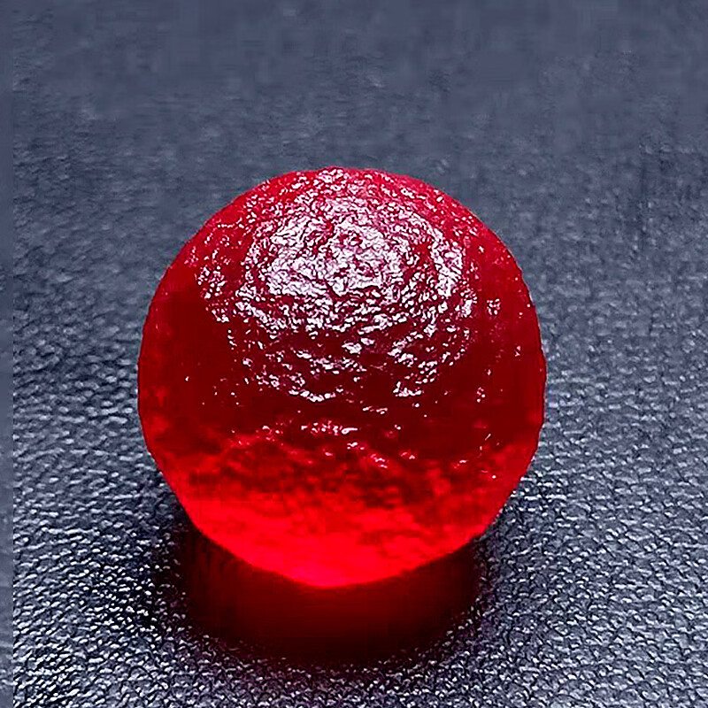 樱优库尔勒血陨石玻璃单珠红色玻璃陨石原石吊坠diy散珠配珠配件 8mm