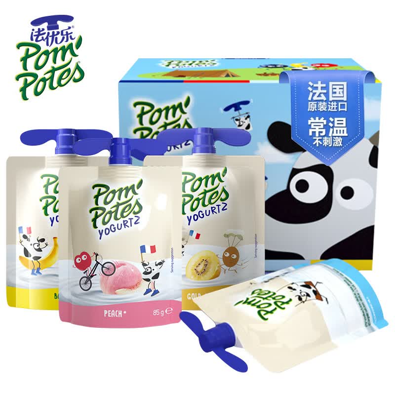 法优乐（POM'POTES）法国进口常温酸奶4口味混合装85g*8袋	使用感如何?