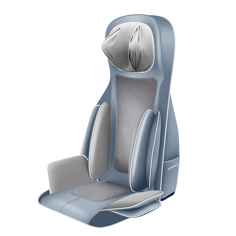 FUJIKAWADA日本富士椅全身按摩坐垫颈椎腰部背部全身多功能按摩椅平躺揉捏按摩靠垫按摩器车载按摩椅靠垫 全身4D高端按摩靠垫(蓝灰色)
