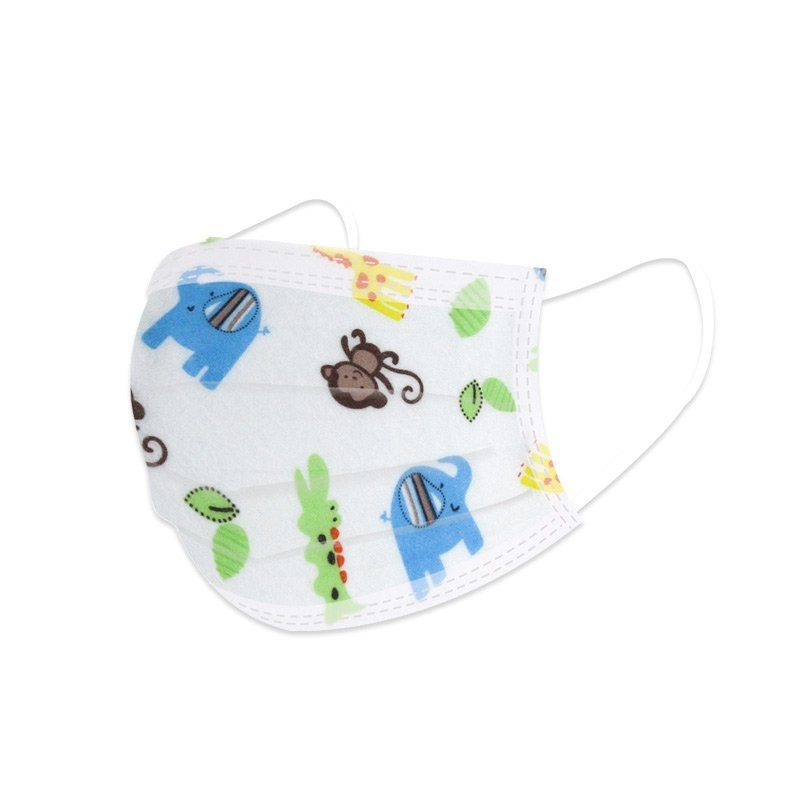 飞尔(flyer)一次性防护口罩 呼吸防护无纺布印花口罩【10大象 50只】