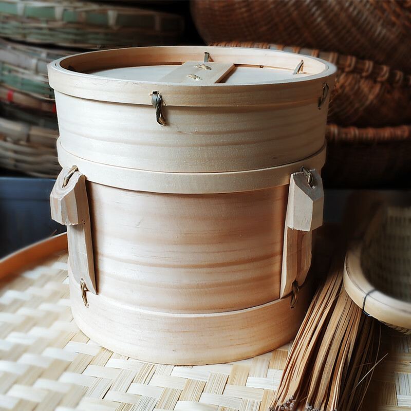 邦兴晖木桶饭桶沙登甄子保山特产传统厨具松木甑子木桶蒸笼蒸饭锅器正