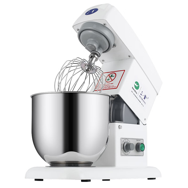 集客家鲜奶机7升商用台式搅拌机打奶油机打蛋机和面机厨师机揉面机 奶油机7L双层冰桶款