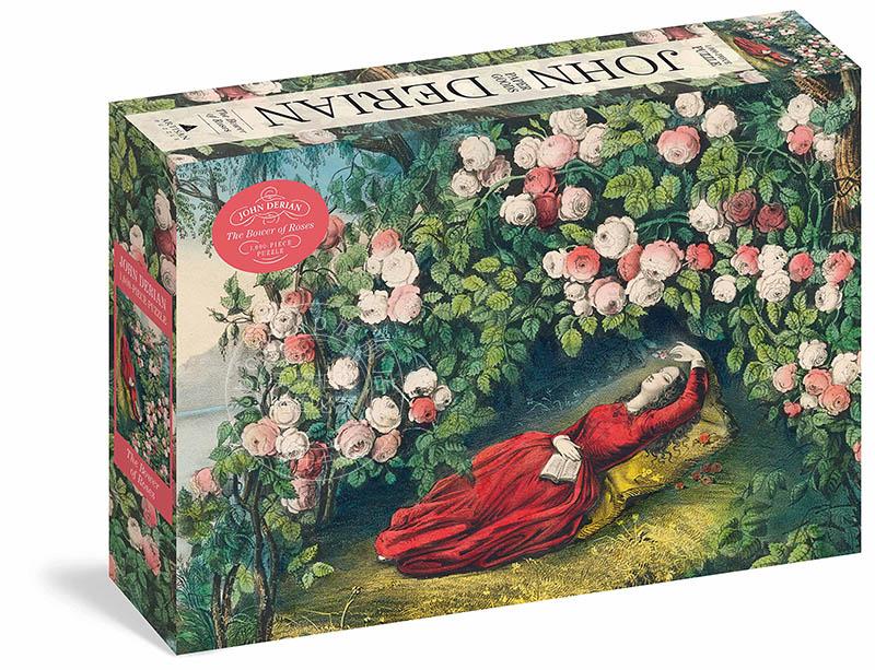 现货 约翰·德里安 玫瑰园拼图 1000片艺术拼图生日礼物 英文原版 John Derian Paper Goods: The Bower of Roses 1,000-Piece Puzzle