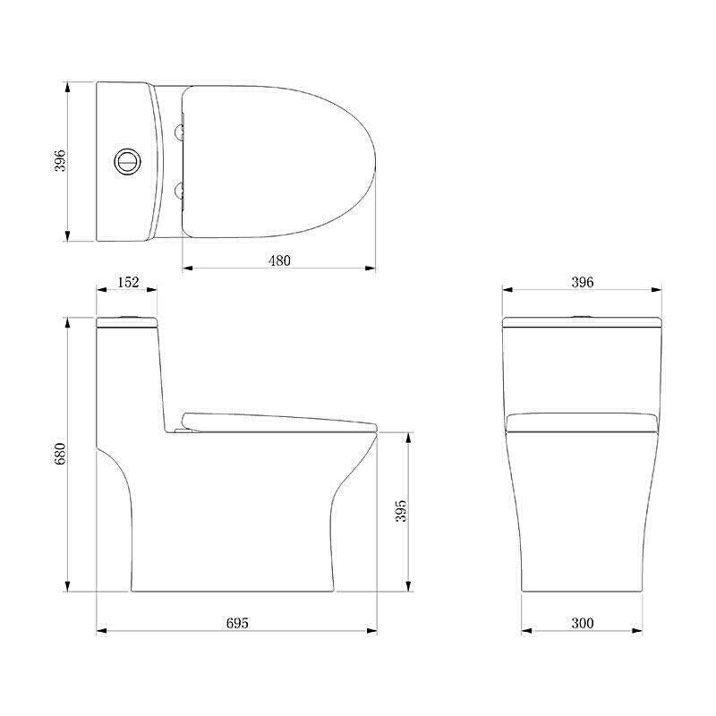 九牧(jomoo)家用马桶坐便器节水一级水效 虹吸式连体坐厕大尺寸座便器