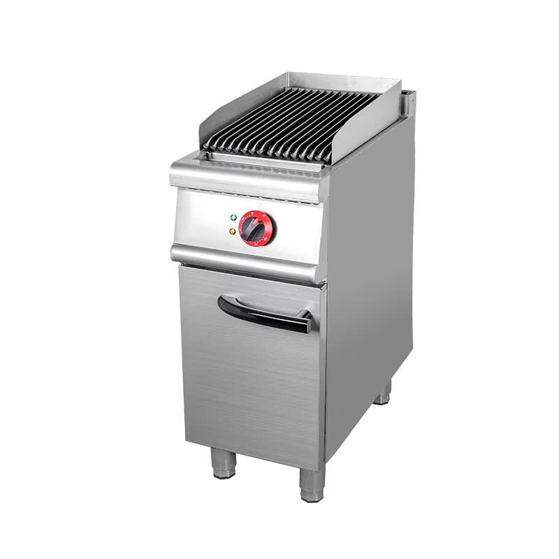 hotkitch 立式电热火山石烧烤炉连柜座商用烤生蚝串串烤肉机不锈钢