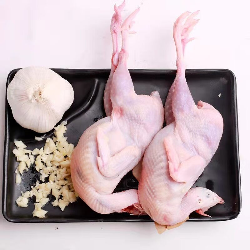 青封铭现杀扒皮新鲜大鹌鹑/白条鹌鹑速冻散养剥皮鹌鹑肉烧烤 白条鹌鹑