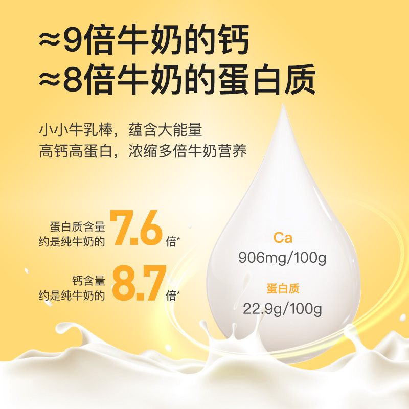 窝小芽 儿童零食高钙牛乳棒36g 93%新西兰进口乳粉高蛋白零蔗糖奶条