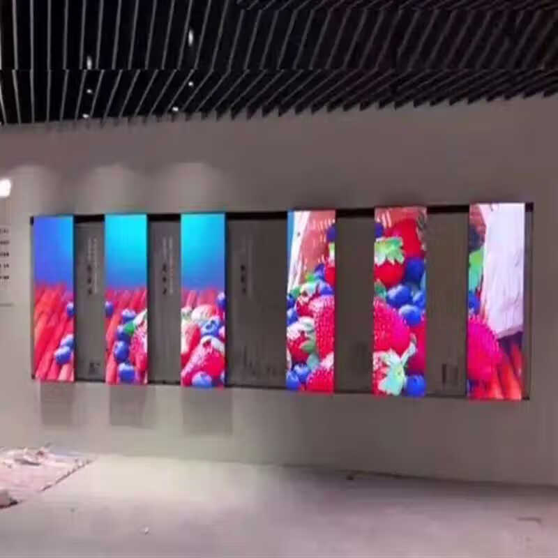 展厅电动开合上下矩阵移动滑轨屏舞台led旋转屏落地直线弧形轨道 电动