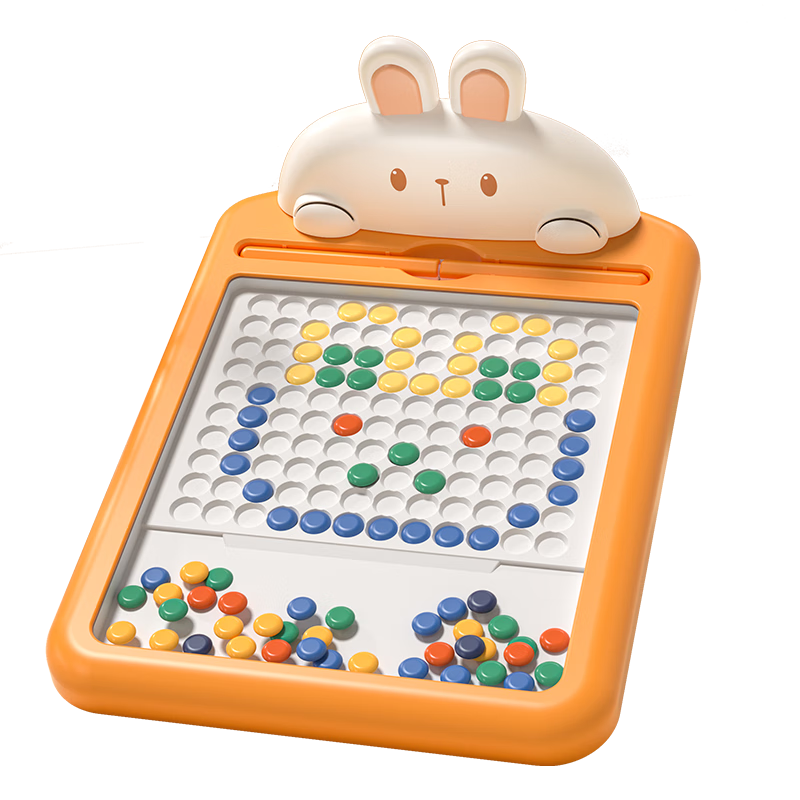 奥智嘉儿童玩具磁性运笔绘画画板宝宝磁力控笔早教拼图男女孩兔子礼物