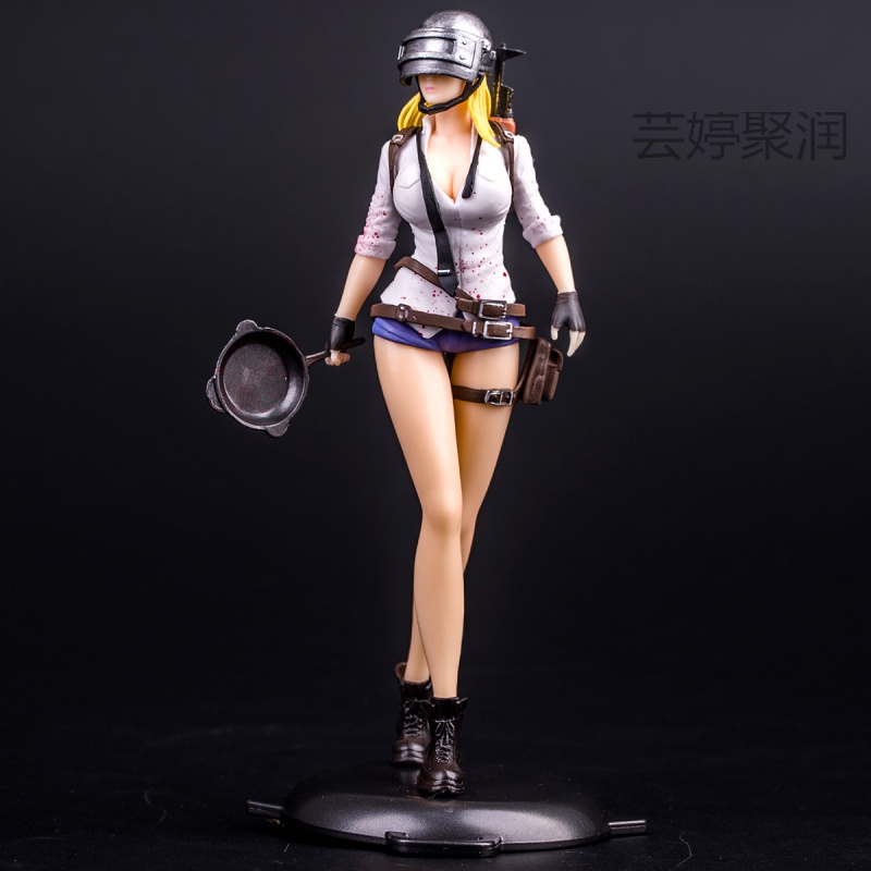 干花和平吃鸡精英人物模型玩具大号人偶游戏绝地求生摆件 女版吃鸡