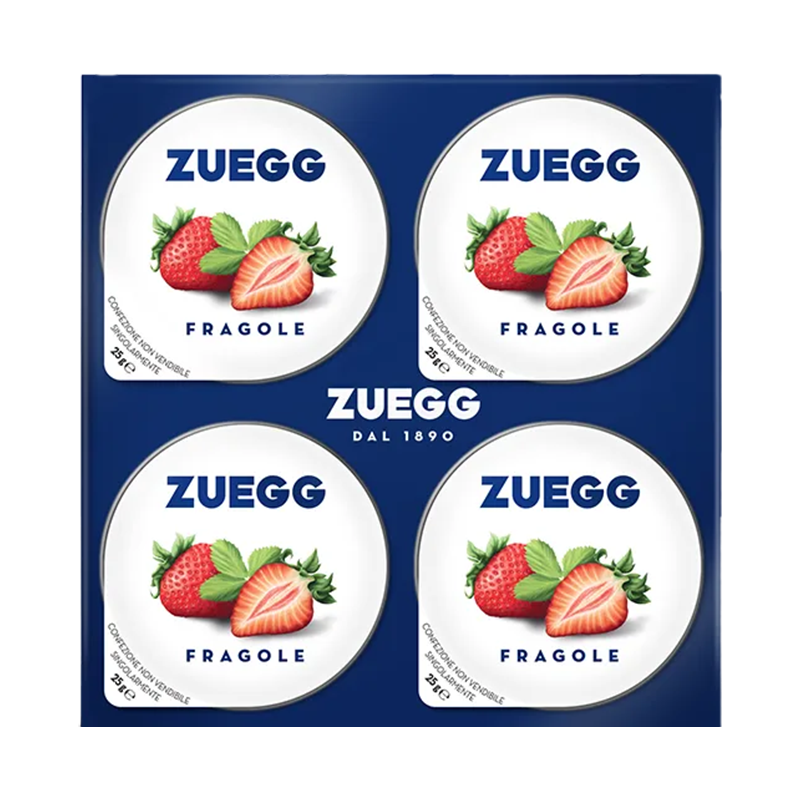 ZUEGG意大利进口 草莓果酱 便携分享装 冰淇淋面包搭档 100g(25g*4粒)